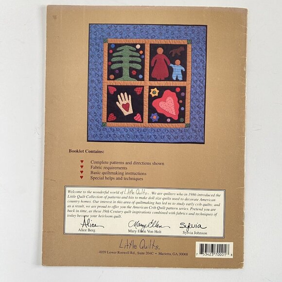 American Crib Quilts Inspirations 19th Century Remember Me Pattern Book Applique - Picture 6 of 6